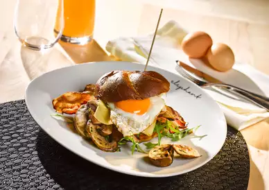 Burger zum Frühstück